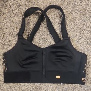 SHEFIT Black and Gold Adjustable Sports Bra